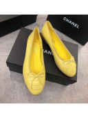 Chanel Lambskin Leather Ballerinas Yellow 2019