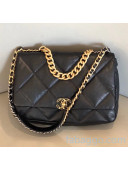 Chanel Quilted Goatskin Chanel 19 Maxi Flap Bag AS1162 Black 2020(Top Quality)