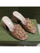 Gucci GG Canvas Slide Sandal with Horsebit 7cm Beige 2021