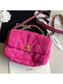 Chanel 19 Tweed Small Flap Bag Rosy AS1160 2019