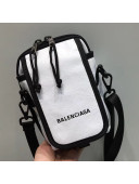 Balenciaga Explorer Phone Crossbody Pouch White 2019