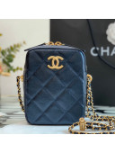 Chanel Iridescent Grained Calfskin Camera Bag AS2857 Black 2021