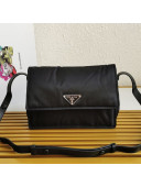Prada Medium Padded Nylon Shoulder Bag 1BD255 Black 2020
