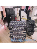 Dior Diortravel Blue Oblique Canvas Suitcase Luggage Bag 2020