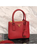Prada Galleria Saffiano Leather Micro Bag 1BA906 Red 2020