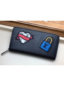 Louis Vuitton Zippy Wallet in Epi Leather M63376 Black