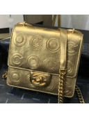 Chanel Metallic Calfskin Embossed Coco Small Flap Bag AS0931 Gold 2019