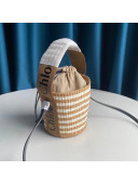 Chloe Small Woody Striped Basket Bag Brown/Beige/White 2021