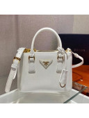 Prada Galleria Saffiano Leather Micro Bag 1BA906 White 2020