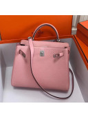Hermes Kelly 25cm/28cm/32cm Togo Leather Bag Pink(Silver Hardware)