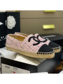 Chanel CC Check Tweed Espadrilles Pink 2021 21