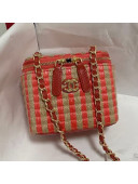 Chanel Chanel Raffia Small Vanity with Chain AP1998 Red/Beige 2021