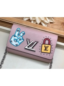 Louis Vuitton Twist Chain Wallet in Epi Leather M63320 Pink 2019