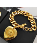 Chanel Brass Heart Bracelet 34 2020