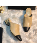 Chanel Leather Mules G34909 Beige 2019