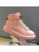 Alexander McQueen Patent Leather Sneakers with Lock Charm Light Pink 2020 (For Women and Men)
