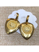 Chanel Brass Heart Earrings 35 2020