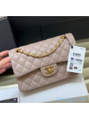 Chanel Quilted Lambskin Small Classic Flap Bag A01113 Origiinal Quality Grey/Gold 2021 