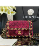 Chanel Tweed & Gold Metal Mini Flap Bag A69900 Red/Black 2021
