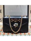 Gucci Rajah Leather Medium Shoulder Bag 537241 Black 2018