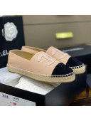 Chanel Embroidered CC Lambskin Espadrilles Nude 2021 31