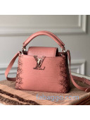 Louis Vuitton Capucines Mini in Lizard Leather M48865 Pink 2020