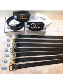 Chanel x Pharrell Embossed Calfskin Belt 25mm 2019