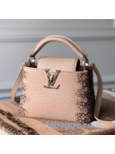 Louis Vuitton Capucines Mini in Lizard Leather M48865 Apricot 2020