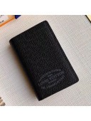 Louis Vuitton Men's Pocket Organizer Wallet with LV Stamp Print M30375 Black 2020