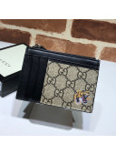 Gucci GG Canvas Leather Tiger Card Case 597555 2019
