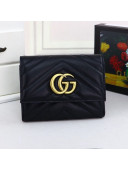 Gucci GG Marmont Matelassé Small Wallet 474802 Black 2019