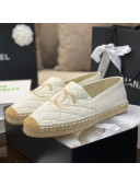 Chanel CC Quilted Canvas Espadrilles White 2021 38