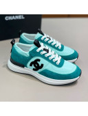 Chanel Suede and Nylon Sneakers G37122 Bright Green 2021