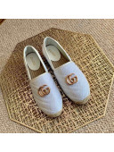 Gucci Sequins Espadrilles with Double G White 2021