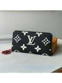 Louis Vuitton LV Crafty Zippy Wallet in Giant Monogram Leather M69521 Black 2020