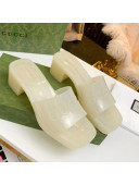 Gucci Transparent Rubber Slide Sandals Jade 2021 