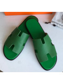 Hermes Izmir Sandal For Men in Epsom Calfskin Green 2020 (Handmade)