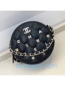 Chanel Lambskin Round Clutch with Chain and Metal Charms AS8881 Black 2020