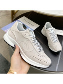 Chanel Suede Sneakers G37307 Light Gray 2021