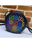 Gucci GG Star Psychedelic Canvas Round Shoulder Bag ‎603938 Black 2020