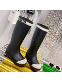 Chanel Rain High Boots Black/White 2021 1111114
