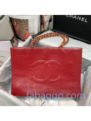 Chanel Shiny Aged Calfskin Shopping Bag AS1943 Red 2020