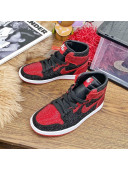 Nike Air Jordan Crystal Allover High-top Sneakers Red/Black 2020 (For Women and Men)