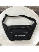 Balen...ga Calfskin Logo Print Medium Belt Bag Black 2018