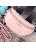 Miu Miu Shearling Belt Bag 5BL010 Pink 2018