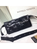 Bottega Veneta Intrecciato Calf Leather Crossbody Bag With signature Triangular Buckle Black 2020