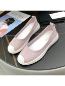 Chanel Canvas Flat Loafers Shoes Pink 2021