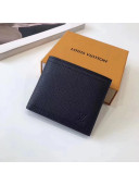 Louis Vuitton Calfskin Compact Wallet M64135 Bleu marine 2017