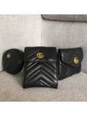 Gucci GG Marmont Matelassé Leather Belt Bag 524597 Black 2018