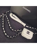 Chanel Quilted Grained Calfskin Chain Belt Bag/Airpods Pro Holder AP1956 White 2021